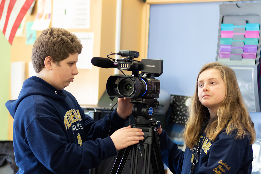 Courtesy of Notre Dame Academy
Notre Dame Academy's video production club, Our Lady Media wins Communicator Award for `Kindness is Contagious` video. Students show how an act of kindness can have a domino effect and spread quickly, easily and with joy.