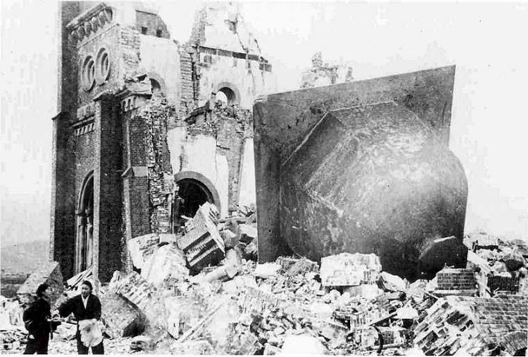 The ruins of Immaculate Conception Cathedral in Nagasaki.