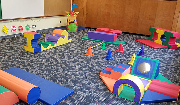 The gross motor skills lab located at the Abbott Road site of South Buffalo Catholic Notre Dame Academy. (Courtesy of Notre Dame)