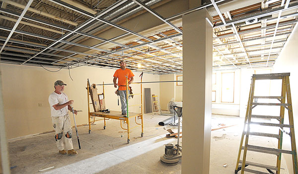 Enrollment has increased so much that, St. Peter School, Lewiston, has to remodel part of the school building to create more classrooms. (Courtesy of St. Peter School)