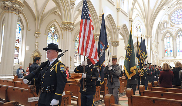 Last year was the first diocesan Blue Mass to celebrate first responders. (File Photo)