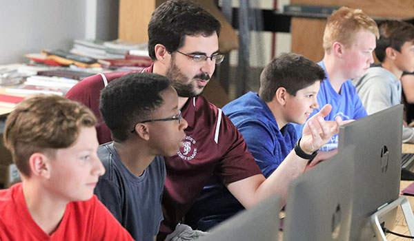 Collegiate Summer at St. Joseph Collegiate campers get to work in the computer learning center. (Patrick McPartland/Managing Editor)