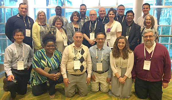 Bishop Richard J. Malone (center) joined about 20 Catholic leaders from Buffalo to attend the national Convocation in Orlando. 