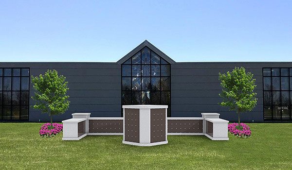 Our Lady of the Rosary Cremation Garden at Mount Olivet Cemetery. (Courtesy of Catholic Cemeteries)