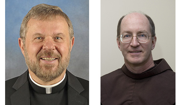 Father Walter Grabowski (left), Father William J. Weiksnar, OFM