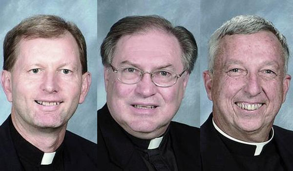 Father Gregory M. Faulhaber, Father Jay W. McGinnis and Father Daniel P. Walsh