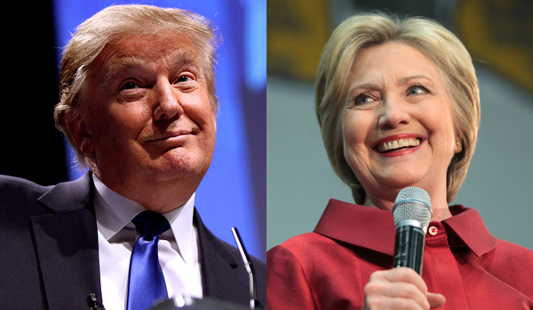 Donald Trump and Hillary Clinton squared off Wednesday night in the final debate before the 2016 election. (Photos by Gage Skidmore/Flickr)