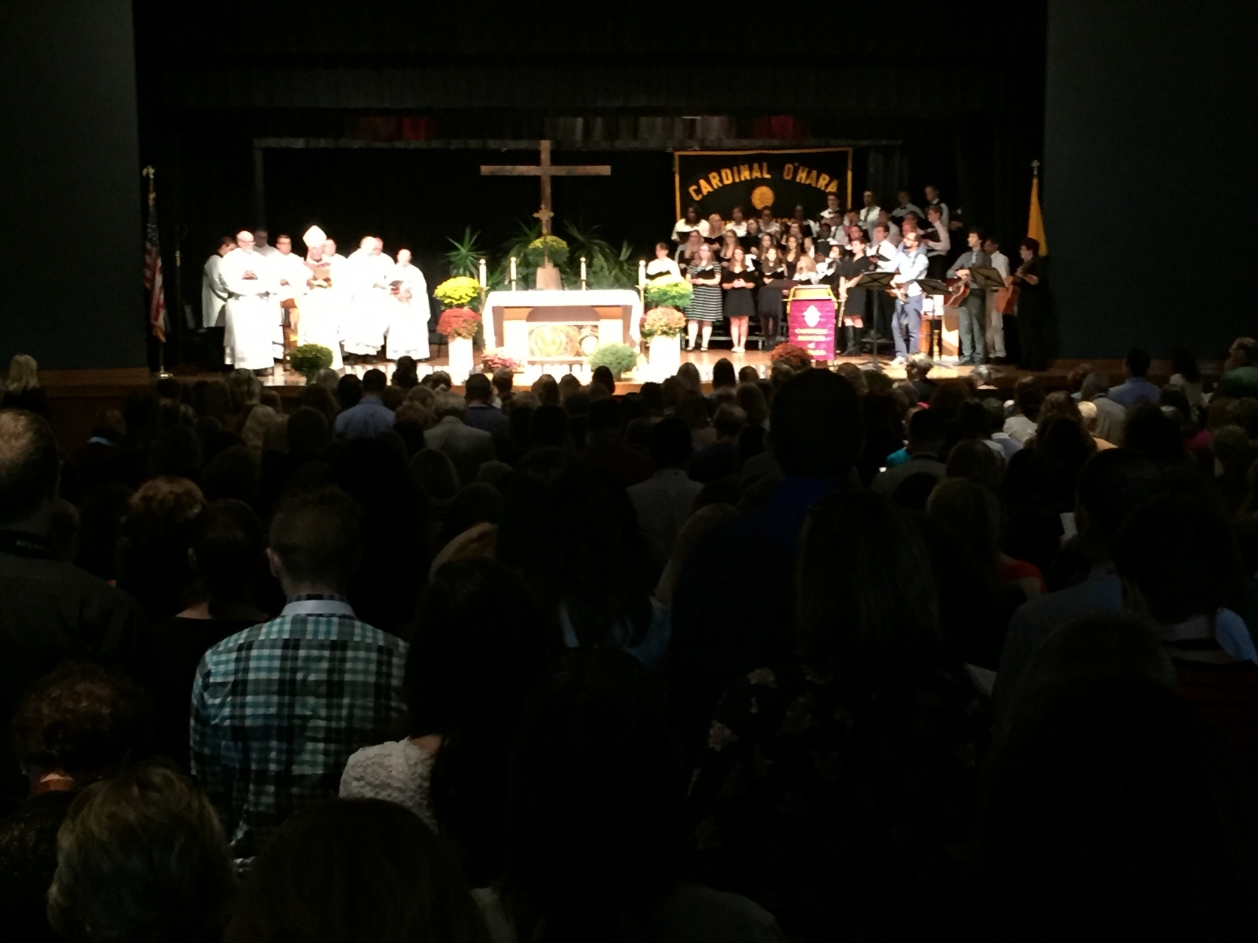 900 teachers from the Catholic Diocese of Buffalo gather for Mass during a biennial convocation at Cardinal O'Hara High School.