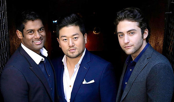 Sean Panikkar (from left), Hana Ryu and Josh Page have performed at the White House and Carnegie Hall since forming the trio. (Courtesy of Catholic Charities)