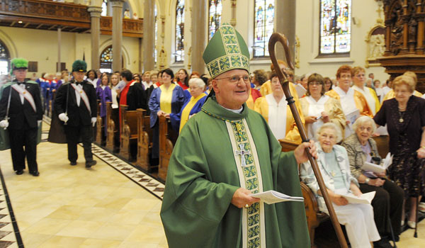 Bishop Edward M. Grosz will serve as an honorary grand marshal at Sunday's Pulaski Day Parade. (File Photo)