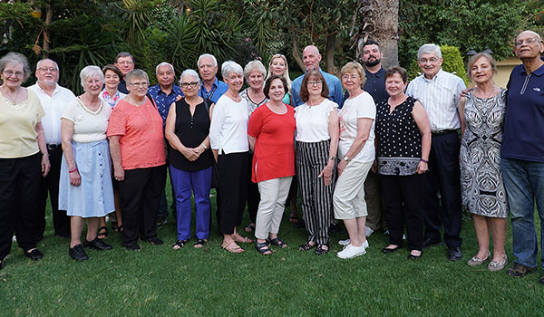 The group from Our Lady of Victory Basilica on their visit to the Holy Land. (Courtesy of OLV)