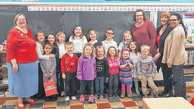 Second and PreK Northern Chautauqua Catholic School classes with both of their teachers and aides. (Courtesy of Northern Chautauqua Catholic School)
