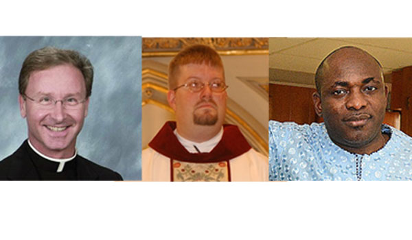 Father Michael J. Parker, Father James W. Hartwell and Father Mark Itua