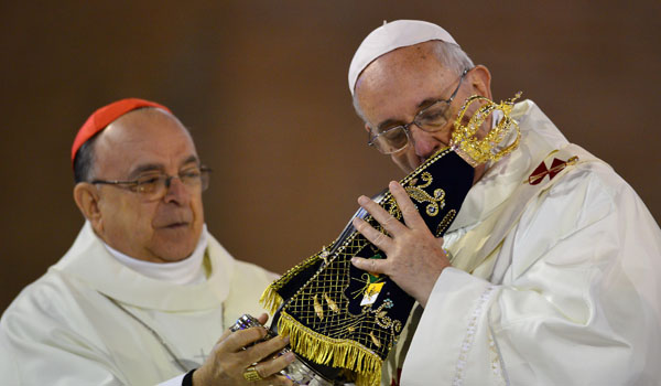 Pope Francis spoke about the meaning behind the Eucharist in his Oct. 29 Sunday Mass. (File Photo)