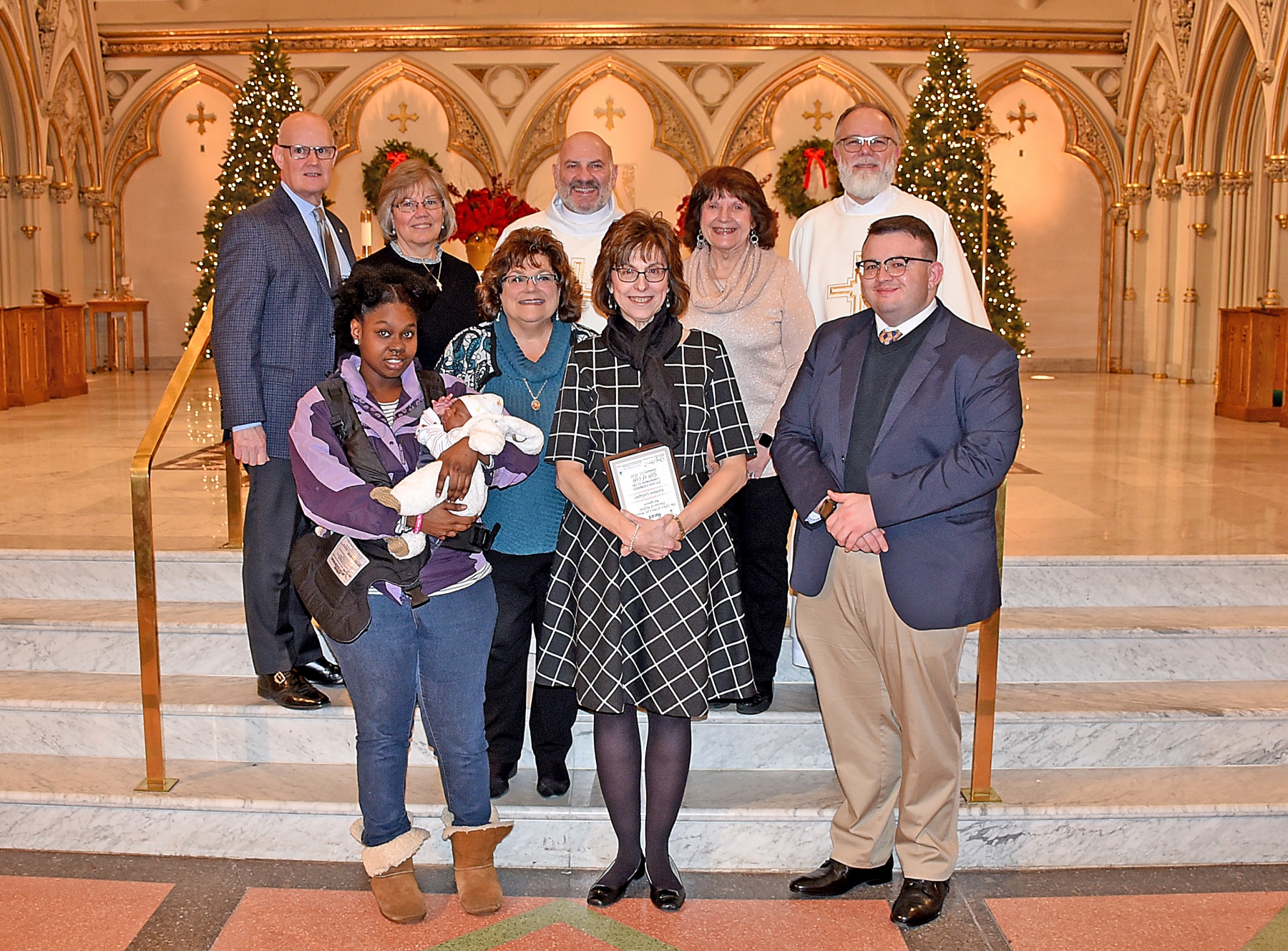 Pro-Life Activities director and director ot the Mother Teresa House Cheryl Calire hosts the annual Pro-Vita Awards following Mass Saturday afternoon at St. Joseph Cathedral. Dan Cappellazzo/Staff Photographer