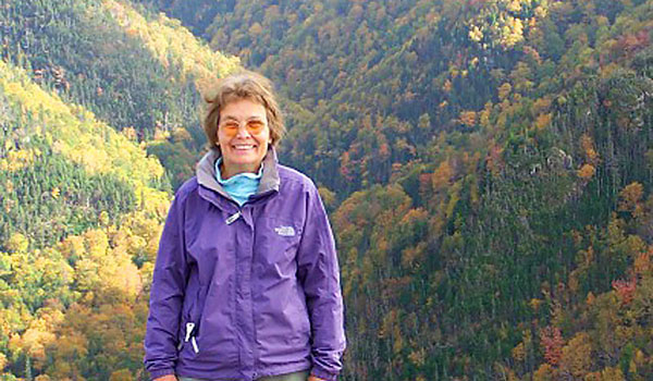 Sandra Kucharski, founding member of the new environmental committee at SS. Peter and Paul Parish in Hamburg, stands in Cape Clear on Cape Breton Island in Nova Scotia, Canada. 
(Courtesy of Sandra Kucharski)