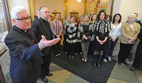 Msgr. David Slubecky retired as vicar general at the Catholic Center in 2018. (WNYC File Photo)