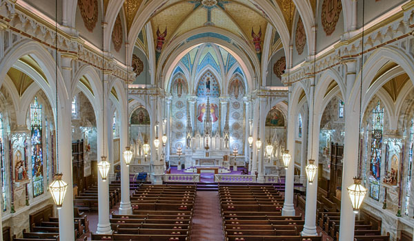 The interior of St. Mary of the Angels Church, Olean. (Courtesy of Darrel Gronemeier)