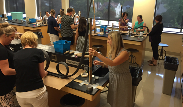 Catholic school teachers get hands-on STREAM training Wednesday at St. Joseph Collegiate Institute in Kenmore. (George Richert)