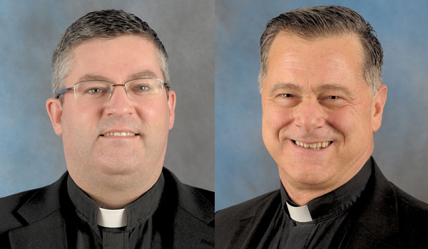 Father Mark Noonan (left), Father Joseph Rogliano