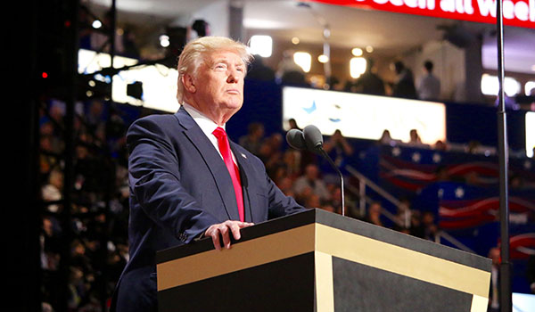 President Donald Trump addressed the attendees of the March for Life from the Rose Garden of the White House. (CNA File Photo)