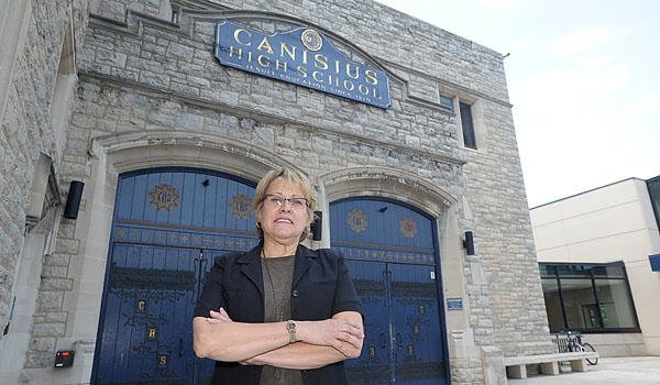 Andrea Tyrpak-Endres brings a long history in Catholic education to Canisius High School. (Patrick McPartland/Staff Photographer)