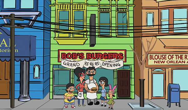 A screenshot of the FOX animated TV series `Bob's Burgers.` Villa Maria College Animation faculty member Lee Terwilliger created art that was recently featured in the program.