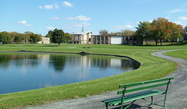 The lake at Christ the King Seminary will be the site of a meditative walk as pilgrims gather to celebrate World Youth Day locally. 