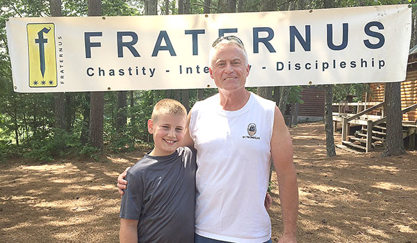 Tom Nuttle and his son, Andrew, attended the annual Fraternus Ranch event in Tennessee over Father's Day weekend. Nuttle has organized a local chapter of Fraternus for fathers and sons. (Courtesy of Tom Nuttle)