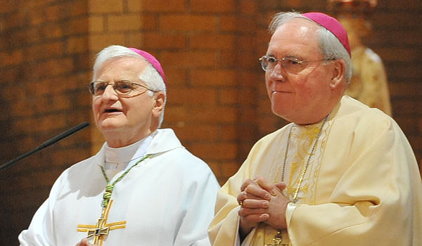 Bishop Richard J. Malone concelebrates Mass for the 125th anniversary of Assumption Church, Buffalo on Aug. 11, 2013. (Patrick McPartland/Staff Photographer)