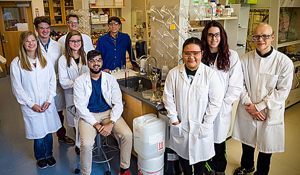 Niagara University chemistry and biochemistry majors from Niagara University and their research findings shown at the 252nd American Chemical Society National Meeting & Exposition. 