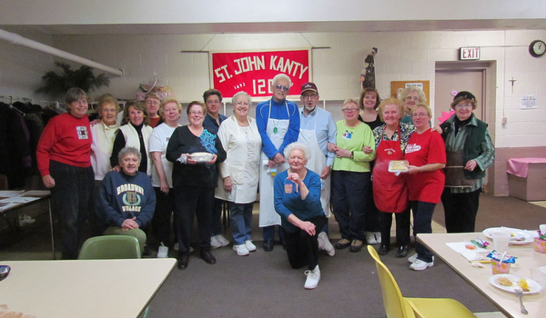 Team Pierogi prepares for the Lenten season at St. John Kanty Parish in Buffalo. 