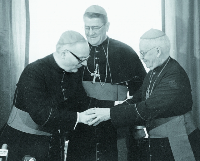 Bishop Donald Trautman, Bishop Edward Head, and Auxiliary Bishop Bernard McLaughlin.