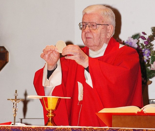 After retirement, Bishop Bernard McLaughlin said Mass every morning at 7:30 at St. Timothy's Church in Tonawanda.