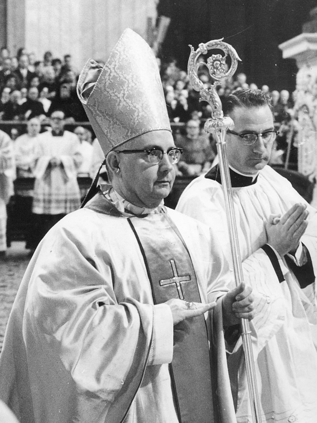 Bishop McLaughlin at his ordination to the office of bishop. The ceremony was held in St. Peter's Basilica in Rome on Jan. 6, 1969.