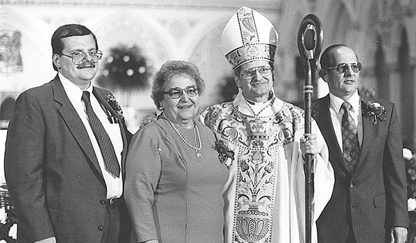 Bishop Edward Grosz and his family.