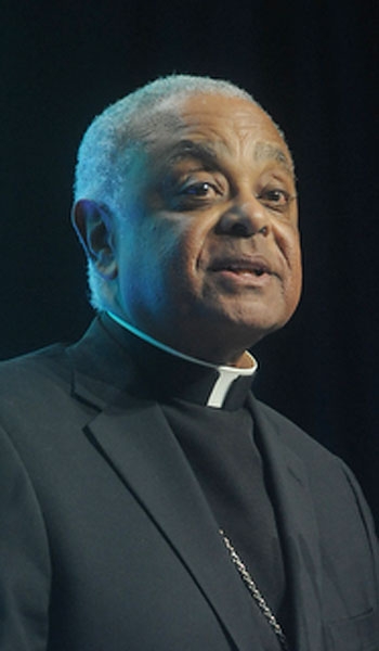 Archbishop Wilton Gregory, Archbishop of Atlanta delivers the keynote address at the 15th annual Celebration of Catholic Education dinner.
(Patrick McPartland/Staff Photographer)