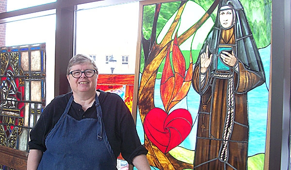 Sister Ann Therese Kelly, CSSF, is organizing an art show showcasing the talents of consecrated religious.
(Kimberlee Sabshin/Staff)
