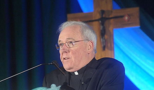  Bishop Richard J. Malone address this attending the National Conference of Catechetical Leadership's (NCCL) national gathering in downtown Buffalo.
(Patrick McPartland/Staff Photographer)