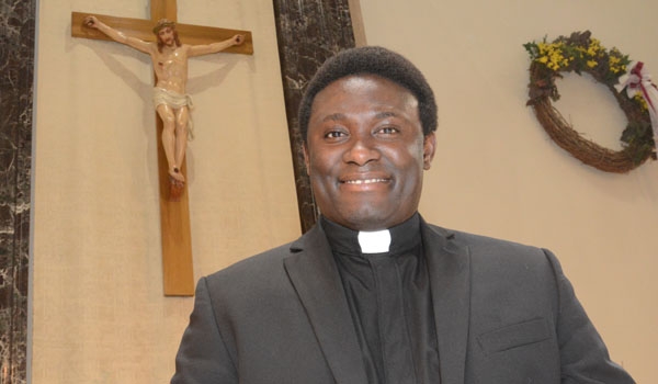The first African-born priest ordained in Buffalo, Father Daniel Ogbeifun assists Father Ronald P. Sajdak as parochial vicar at Nativity of the Blessed Virgin Mary Church in Harris Hill, and the St. Martin de Porres and St. Lawrence churches in Buffalo.
