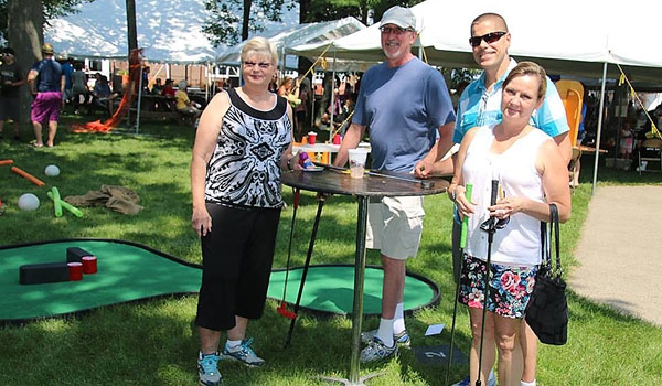 The Nine and Dine Mini Golf Tournament at the St. John Paul II Lawn Fete.