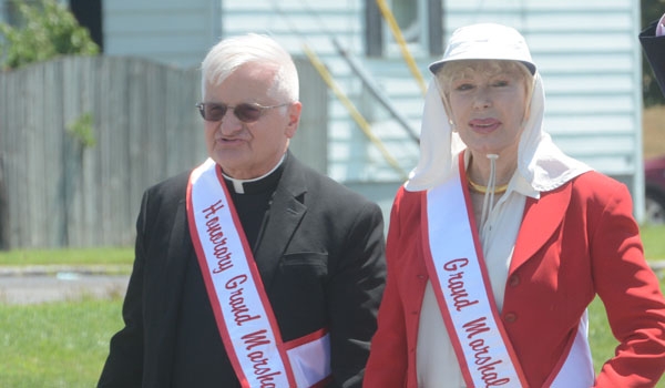 Auxiliary Bishop Edward Grosz joins Loretta Swit, best known for her role as Major Margaret 