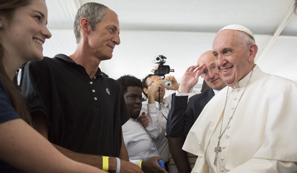 Pope at St. Maria's Meals program