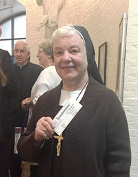 Sister Johnice Rzadkiewicz gets ready to see history