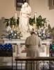 Pope Francis in silent prayer