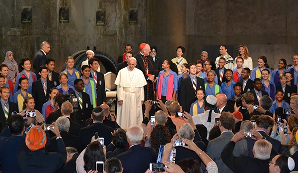 Pope Francis at the 9/11 Memorial