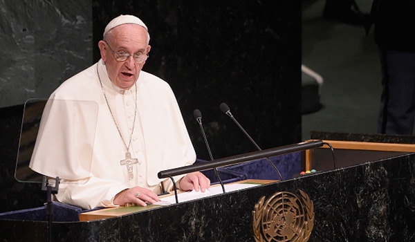 Pope Francis addresses the United Nations