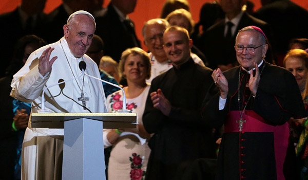 Pope Arrives at Festival of Families