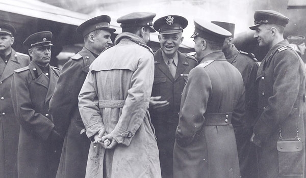 Dick Jeffers was able to get a picture of General Dwight Eisenhower in Berlin at the end of the war. (Courtesy of Dick Jeffers)
