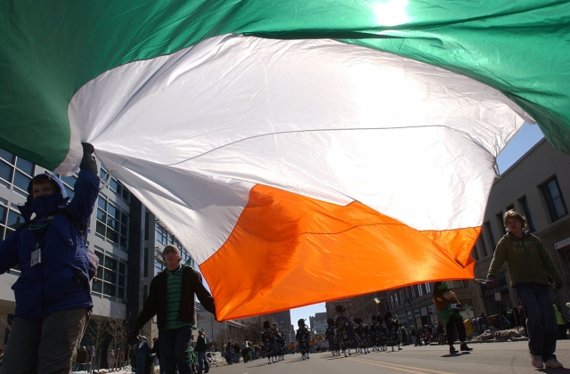 The annual St. Patrick's Day Parade up Delaware Avenue in the City of Buffalo 2008.